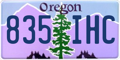 OR license plate 835IHC