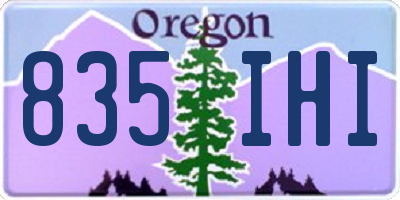 OR license plate 835IHI