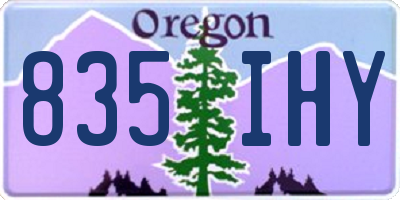 OR license plate 835IHY