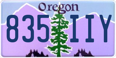 OR license plate 835IIY