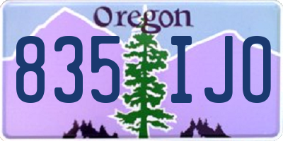 OR license plate 835IJO