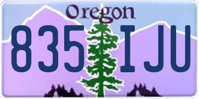 OR license plate 835IJU