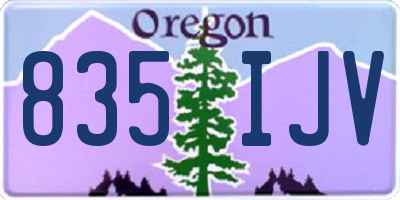 OR license plate 835IJV