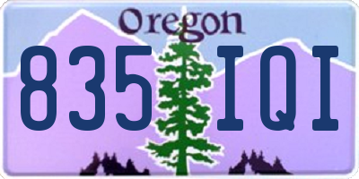 OR license plate 835IQI