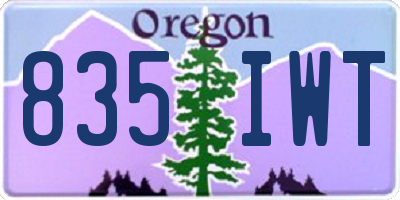 OR license plate 835IWT