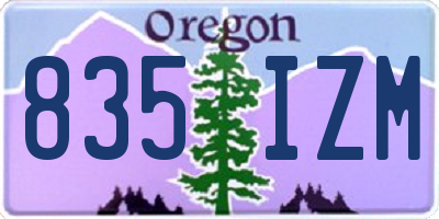 OR license plate 835IZM