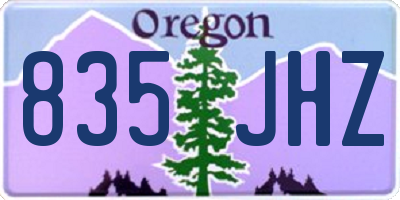 OR license plate 835JHZ