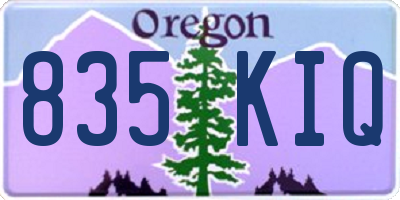 OR license plate 835KIQ