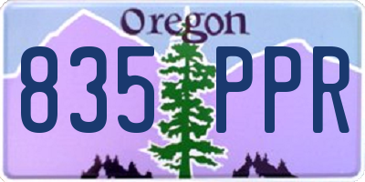 OR license plate 835PPR