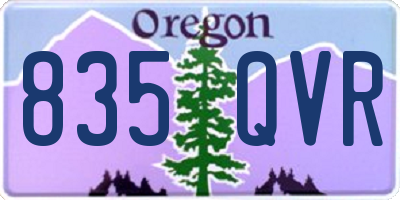 OR license plate 835QVR