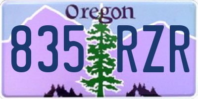 OR license plate 835RZR