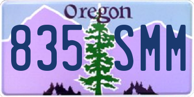 OR license plate 835SMM