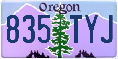 OR license plate 835TYJ