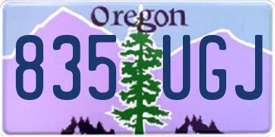 OR license plate 835UGJ