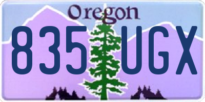OR license plate 835UGX