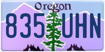 OR license plate 835UHN