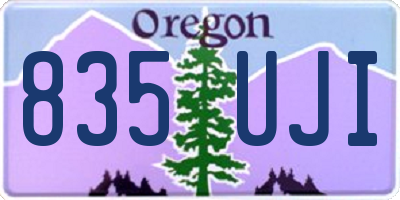 OR license plate 835UJI