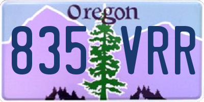 OR license plate 835VRR