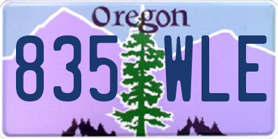 OR license plate 835WLE