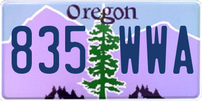OR license plate 835WWA