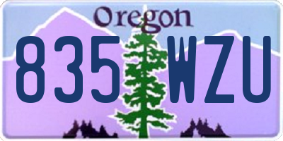 OR license plate 835WZU