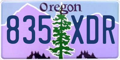 OR license plate 835XDR