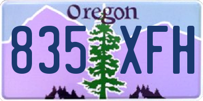OR license plate 835XFH