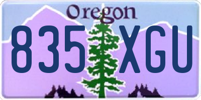 OR license plate 835XGU
