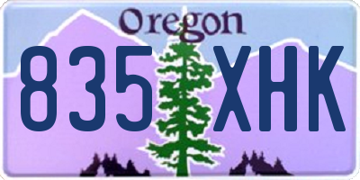 OR license plate 835XHK
