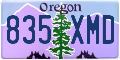 OR license plate 835XMD