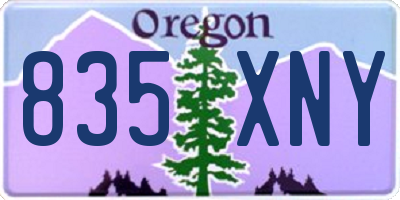OR license plate 835XNY