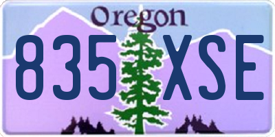 OR license plate 835XSE