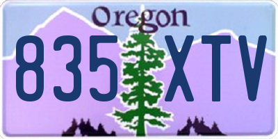 OR license plate 835XTV