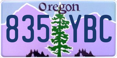 OR license plate 835YBC