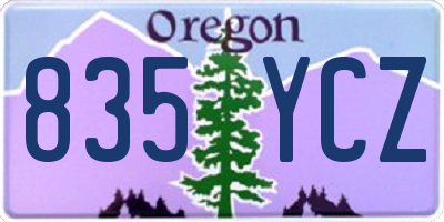 OR license plate 835YCZ