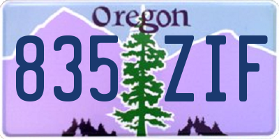 OR license plate 835ZIF
