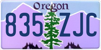OR license plate 835ZJC