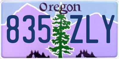 OR license plate 835ZLY