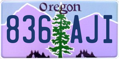 OR license plate 836AJI