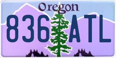 OR license plate 836ATL