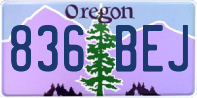 OR license plate 836BEJ