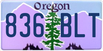 OR license plate 836BLT