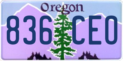 OR license plate 836CEO