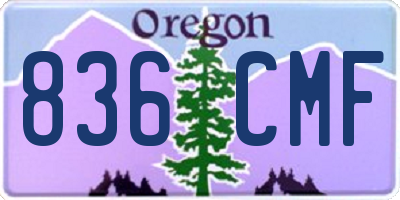 OR license plate 836CMF