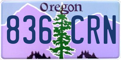 OR license plate 836CRN