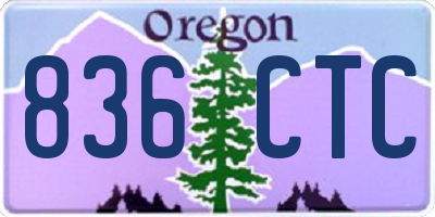OR license plate 836CTC