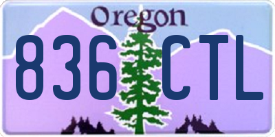 OR license plate 836CTL