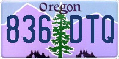 OR license plate 836DTQ