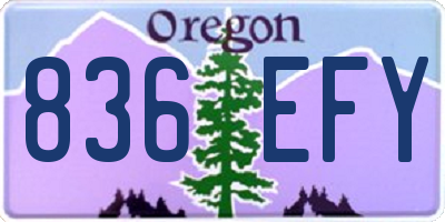 OR license plate 836EFY