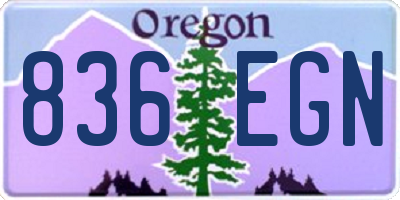 OR license plate 836EGN
